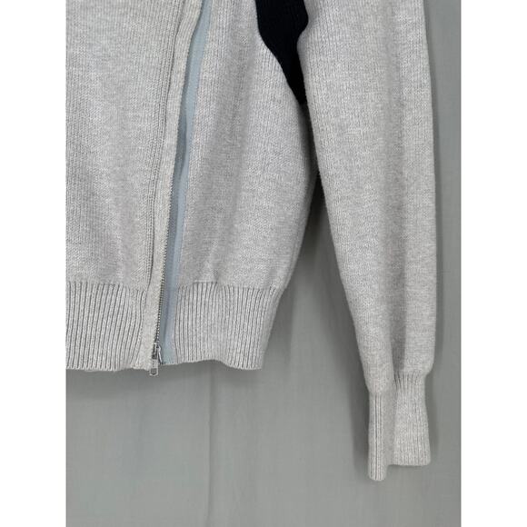 Tracy Reese Jacket Womens Medium Gray Knit Zip Cardigan Stretch Cotton Cashmere - Picture 5 of 8
